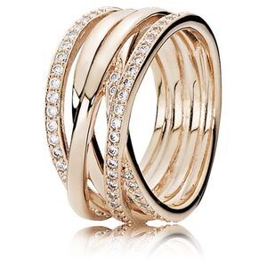 PANDORA Ring Pandora Rose Tm Entwined With Clear CZ